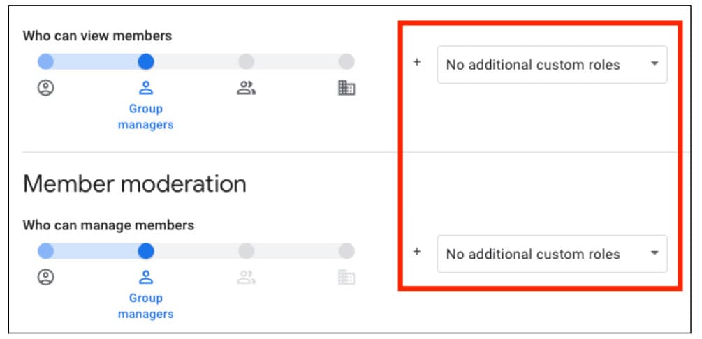 9月15日からメンバーコントロールのカスタムロールを削除するGoogleグループ