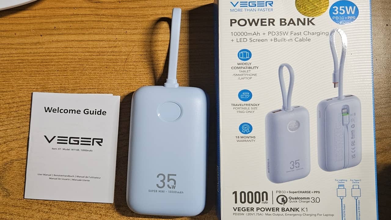このコンパクトなVeger K1パワーバンクは私がどこにでも行きます