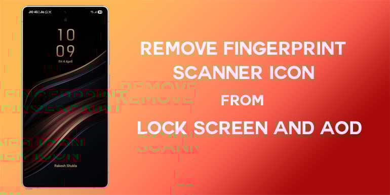 ロック画面とAODから指紋アイコンを削除する方法