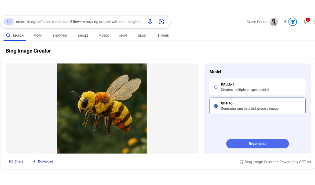 Bing Image Creatorは、Dall-E 3とともに無料のGPT-4Oイメージの生成を追加します