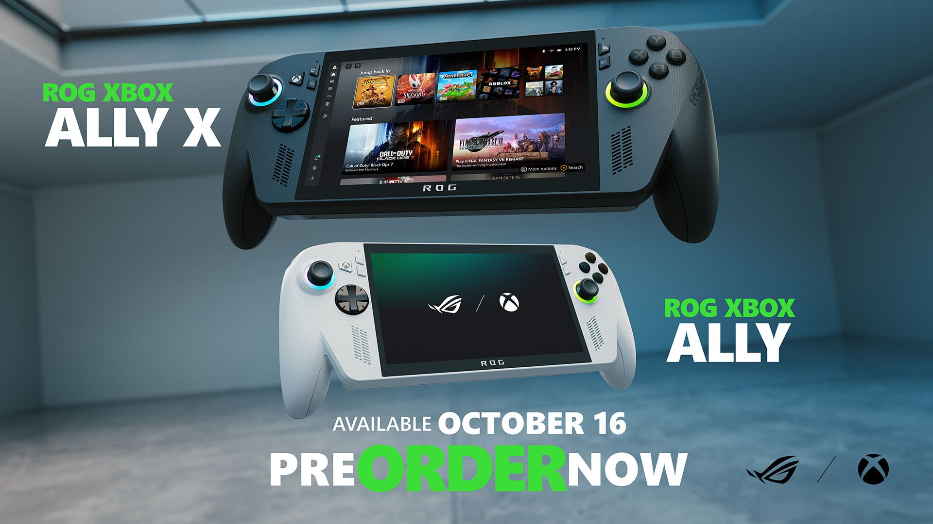 MicrosoftはRog Xbox Ally＆Ally Xの価格を発表します。予約注文は今ライブになりました
