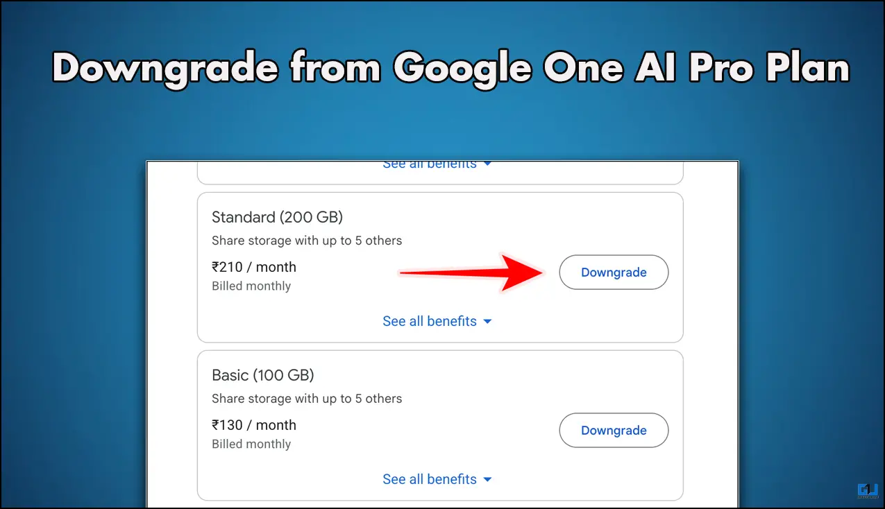 Google One AI Proプランからダウングレードする方法