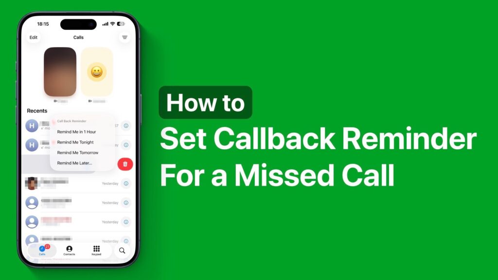 不在着信のコールバックリマインダーを取得する方法