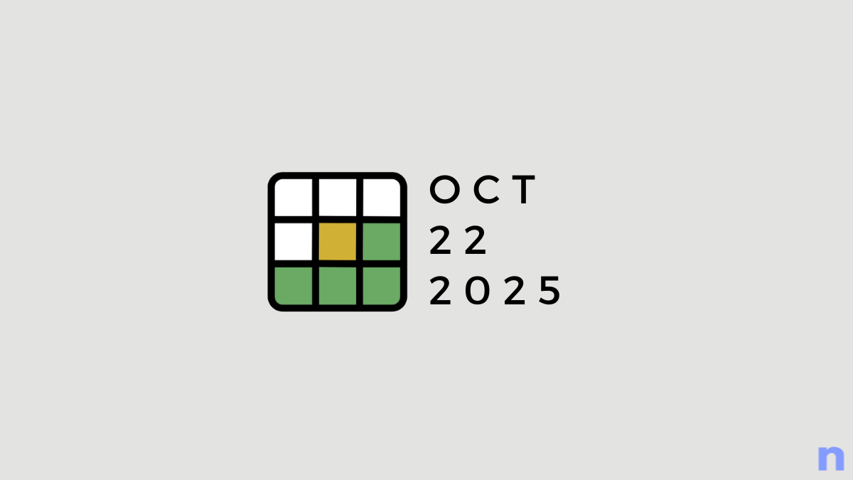 Wordle のヒントと回答: 2025 年 10 月 22 日