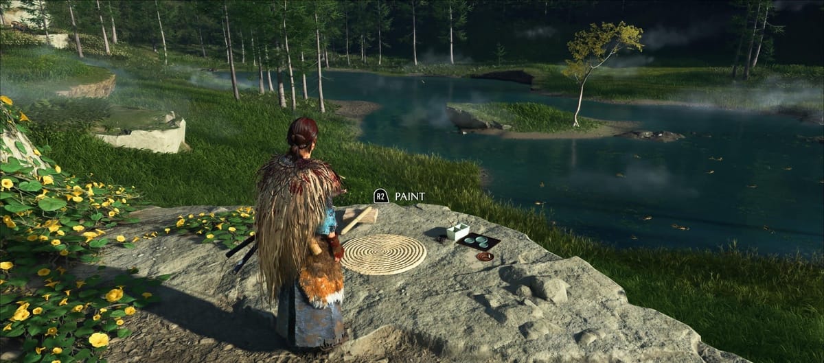 羊蹄山の幽霊のすべての墨絵の場所