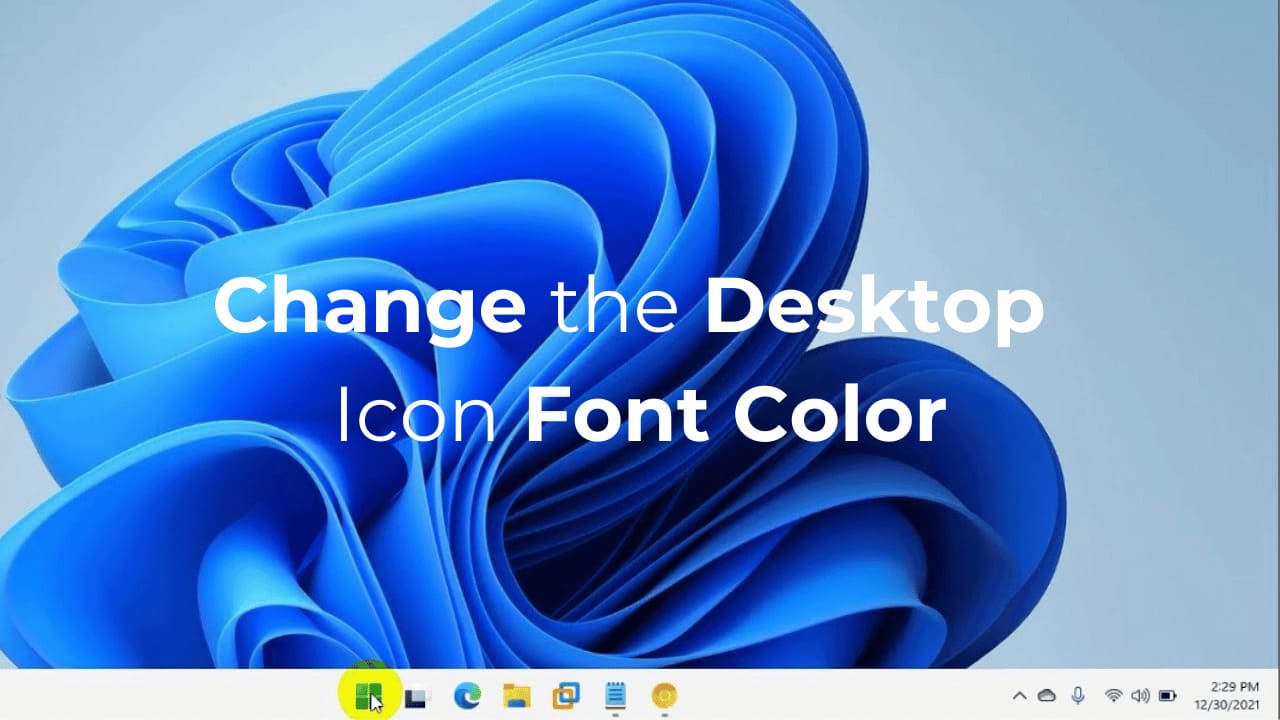Windowsでデスクトップアイコンのフォントの色を変更する方法