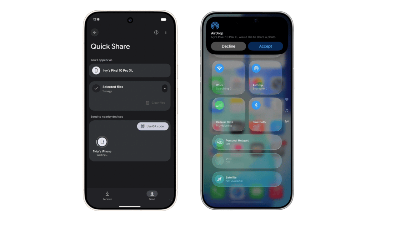Google、Android のクイックシェアに AirDrop サポートを追加