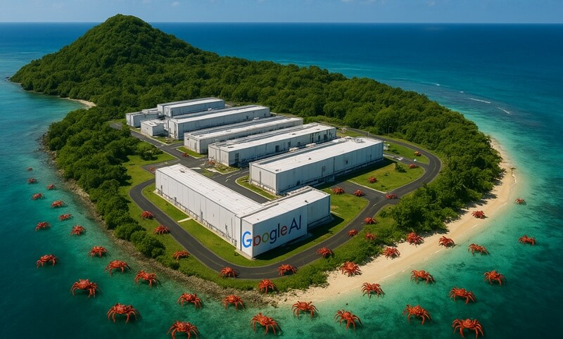 Google、遠隔地のクリスマス島に AI データセンターを計画