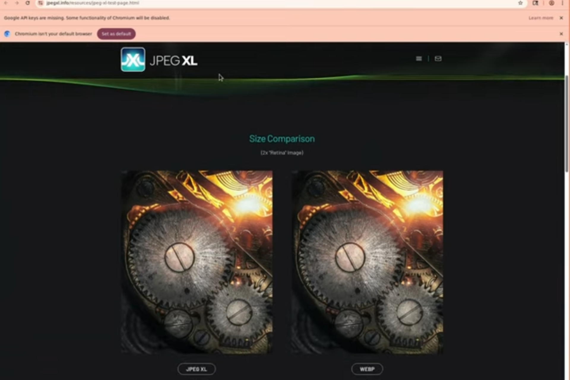 Google、以前に削除された後、Chromium で JPEG XL を再検討