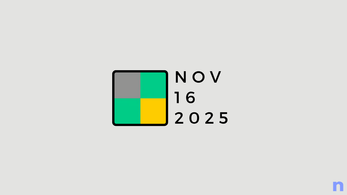 クォードルのヒントと回答: 2025 年 11 月 16 日